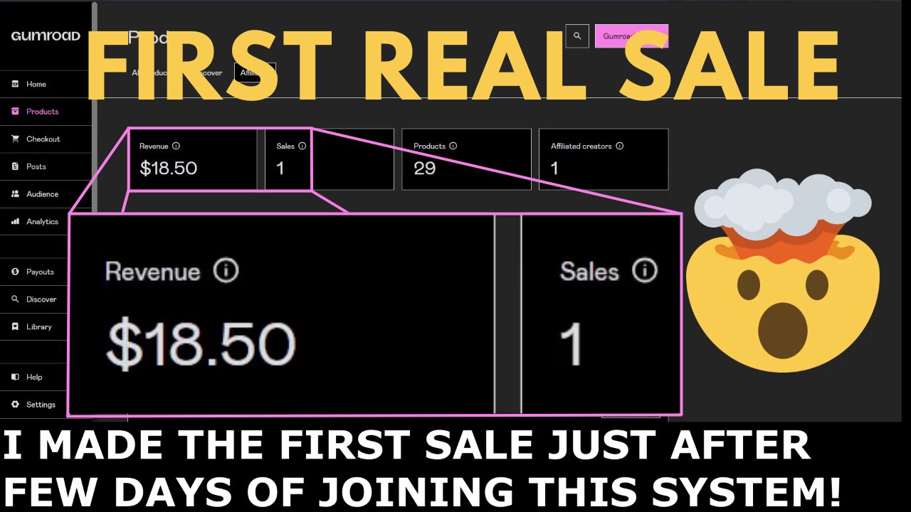 My First Sale using this System Fast!