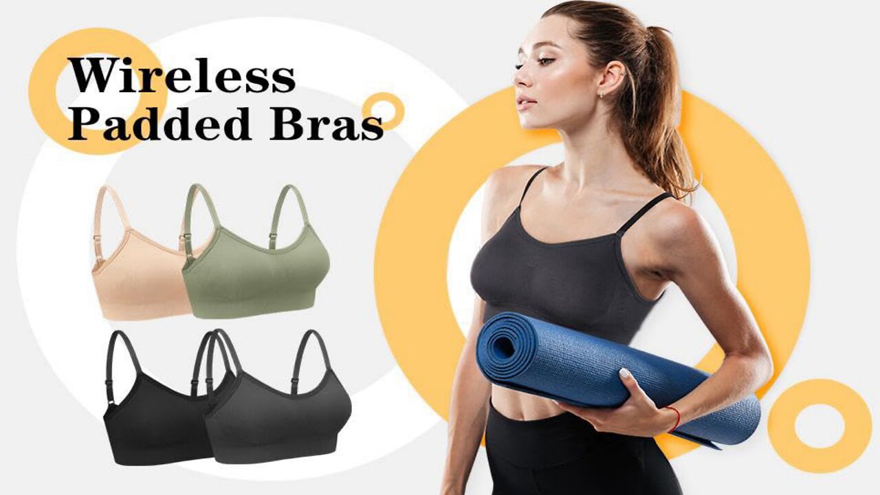 Best 4 Pieces Neck Bralettes Wireless Bra - Sports Bra, Tank Top Bra, Bra