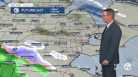 Snow chance tomorrow