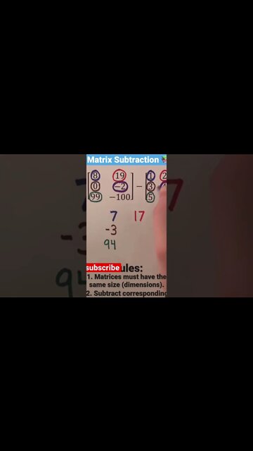Matrix subtraction
