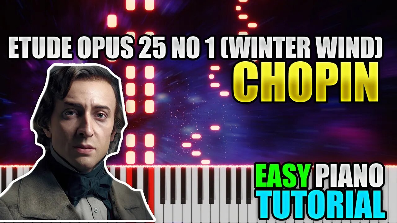 Etude Opus 25 No 1 (Winter Wind) - Chopin | Easy Piano Tutorial