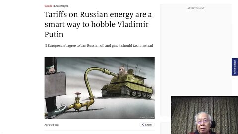 經濟學人：既然歐盟不同意制裁俄羅斯的能源，對俄羅斯的能源加關稅吧！😂 😂 😂