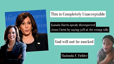 Kamala Harris openly disrespected Jesus Christ by saying ya'll at the wrong rally