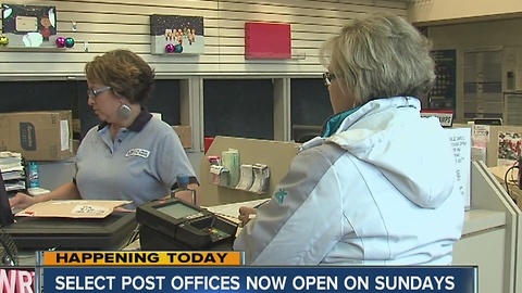 Select post offices now open on Sundays