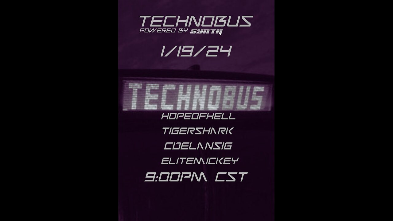 future sounds of techno pt 2 - cdelansig @ synth techno bus - 1/19/24