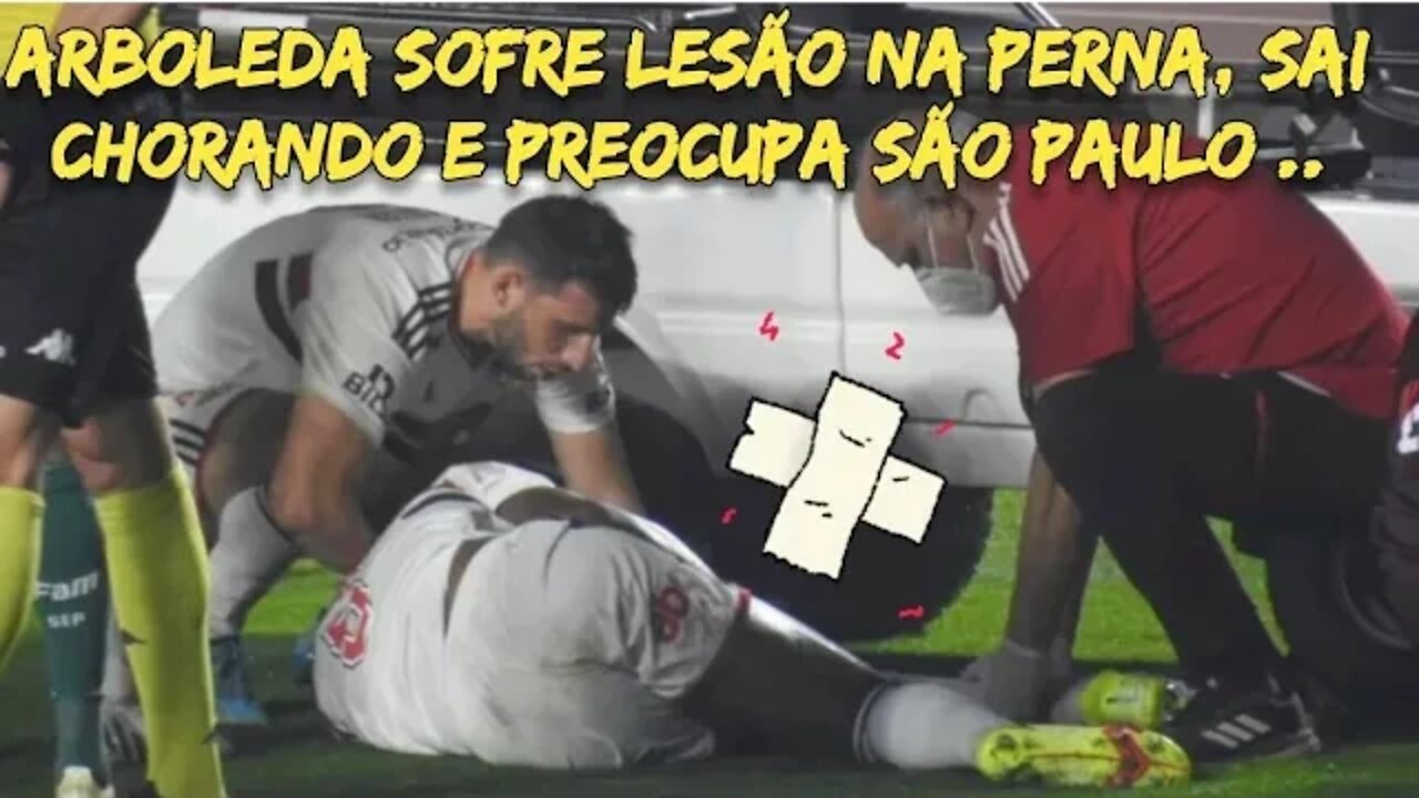 Arboleda sofre grave lesão no tornozelo - Imagens Forte - São Paulo x Palmeiras;