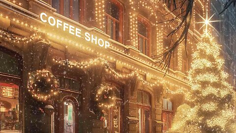 Cozy Coffee Shop Street at Christmas Time Christmas Jazz Songs