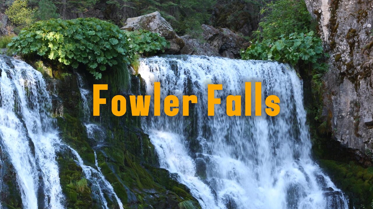 McCloud or Fowler Falls 4K peaceful water sounds with music