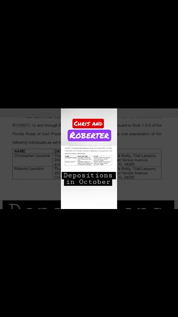 Chris and Roberta Laundrie Depositions Scheduled in Civil Case #shorts #gabbypetito #brianlaundrie