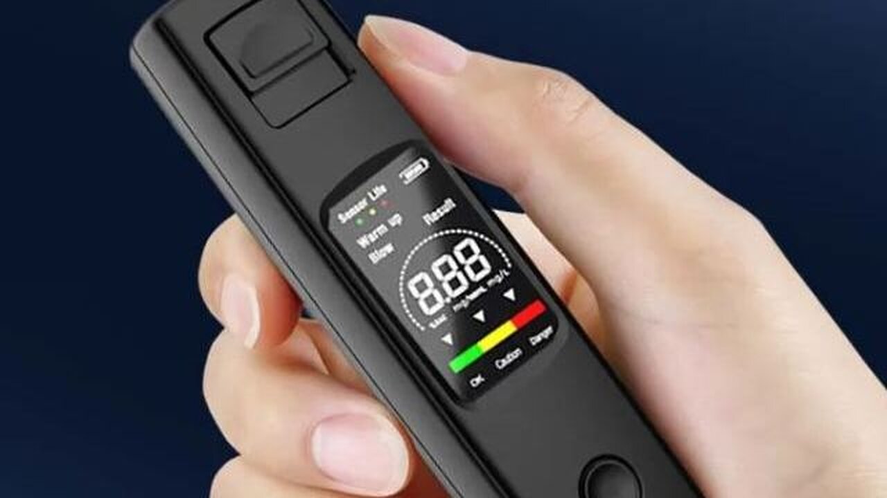 Portable Alcohol Tester High Sensitivity Breathalyzer HD Display Non-Contact