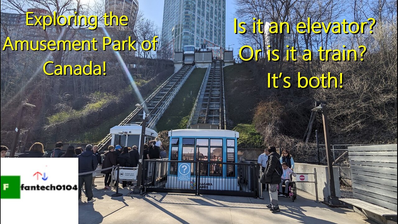 A ride on the Falls Incline Railway in Niagara Falls, Ontario! It's both an elevator and a train!