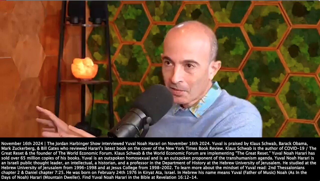 Yuval Noah Harari | "Maybe the Last Story That Democrats & Republicans Still Share Is the Dollar. What Happens If Republicans & Democrats No Longer Use the Same Money?" - 11/16/2024