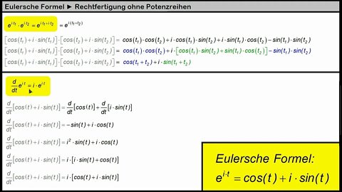 Eulersche Formel ► Rechtfertigung ohne Potenzreihen