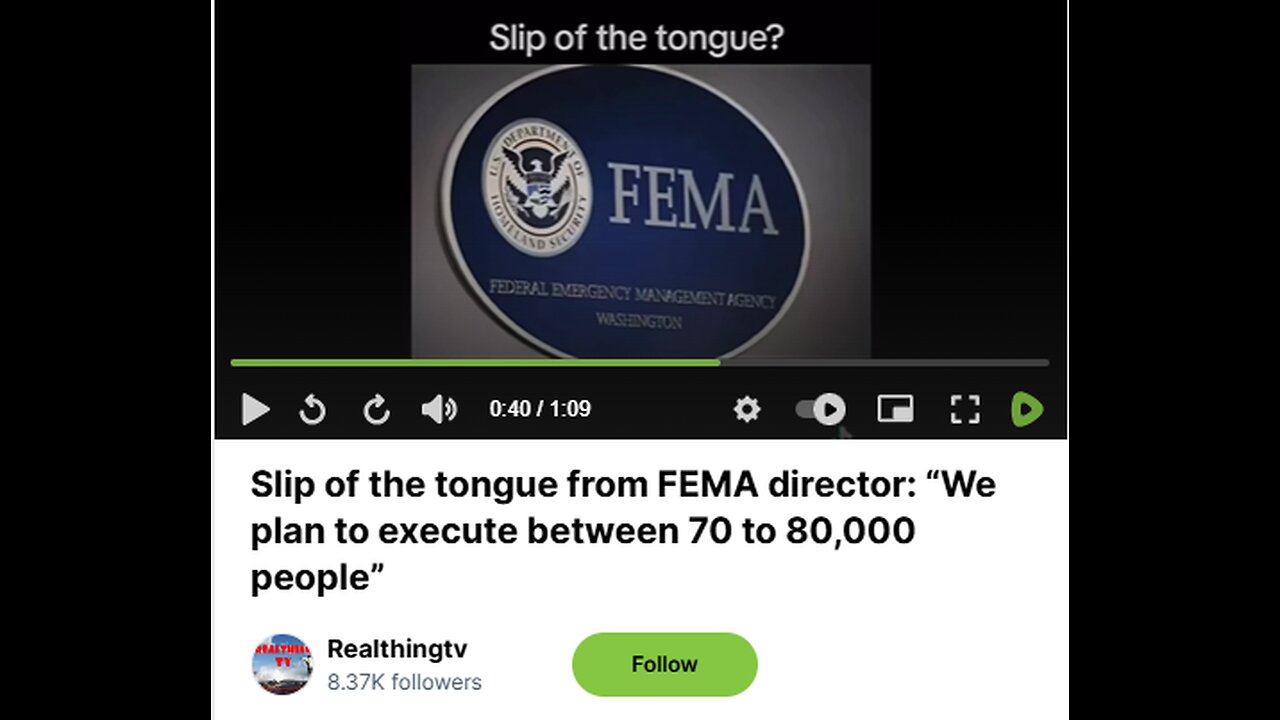 MILTON - NEVER SEEN BEFORE LIGHTNING, CAR TROUBLE & FEMA DIRECTOR SAYS WE PLAN TO EXECUTE PEOPLE