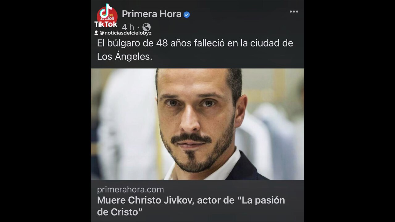 FALLECIÓ ACTOR DEL FILME LA PASIÓN DE CRISTO