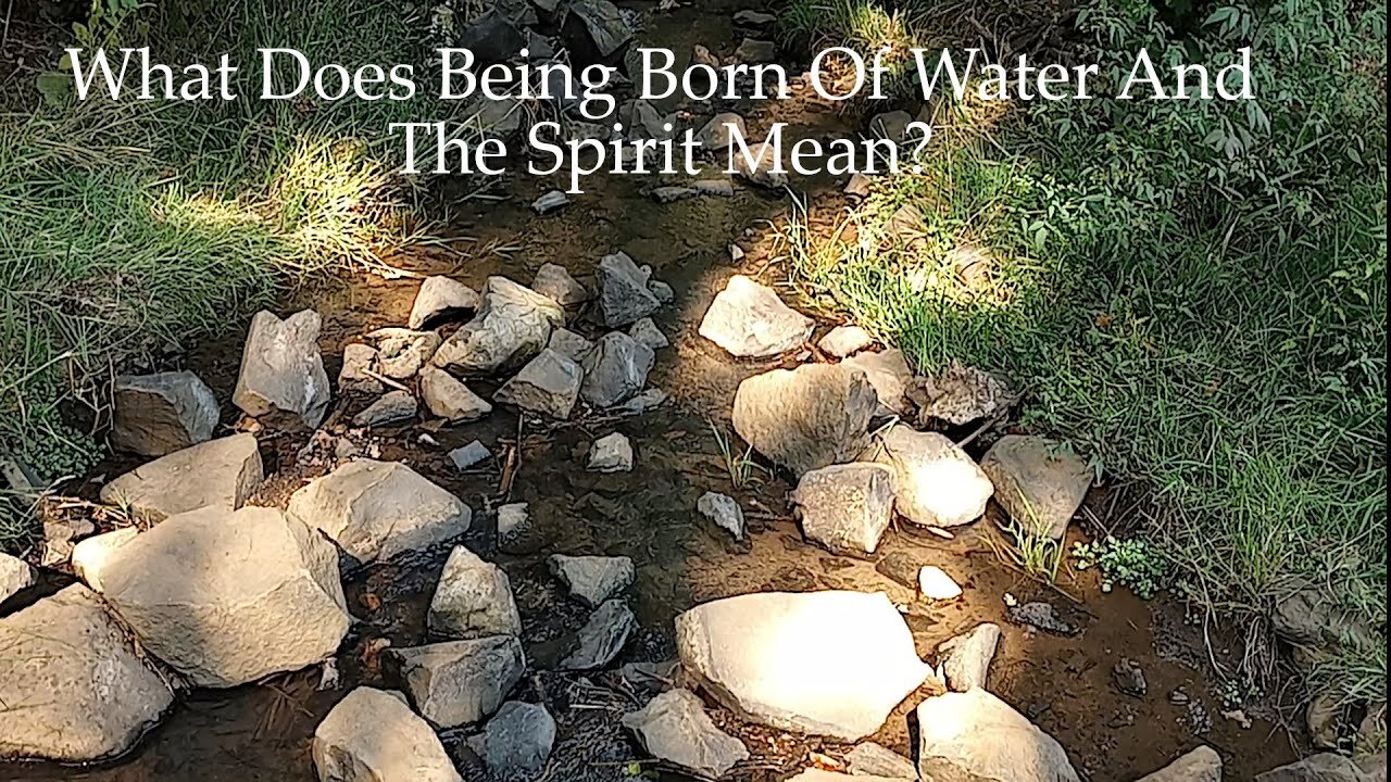 What Does Being Born Of Water And The Spirit Mean?