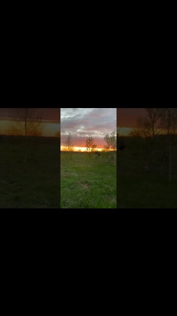 Going for a hike at sunset