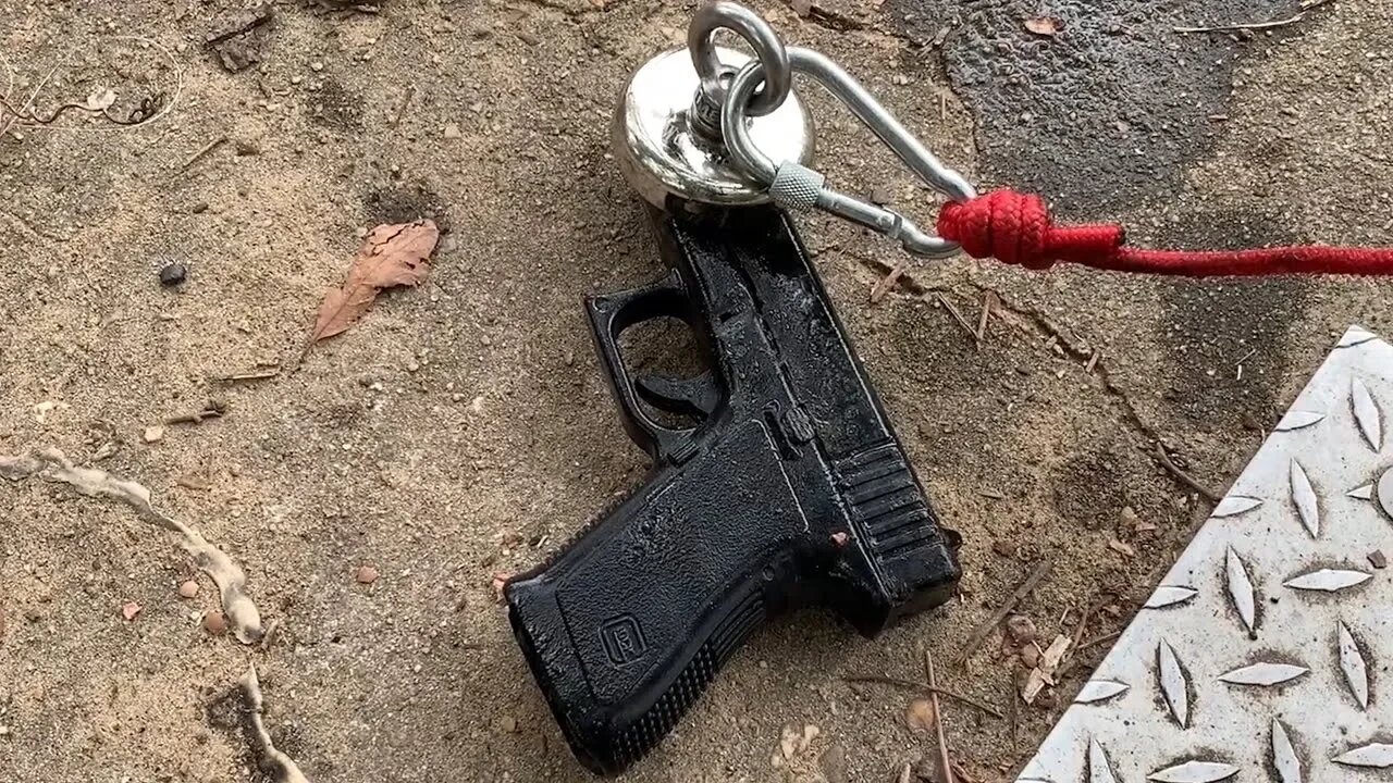 First Time Magnet Fishing and Found a Gun! (Cops Called)