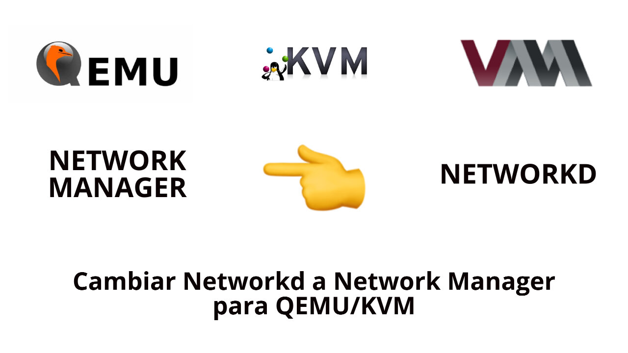 Cambiar Networkd a NetworkManager para QEMU/KVM