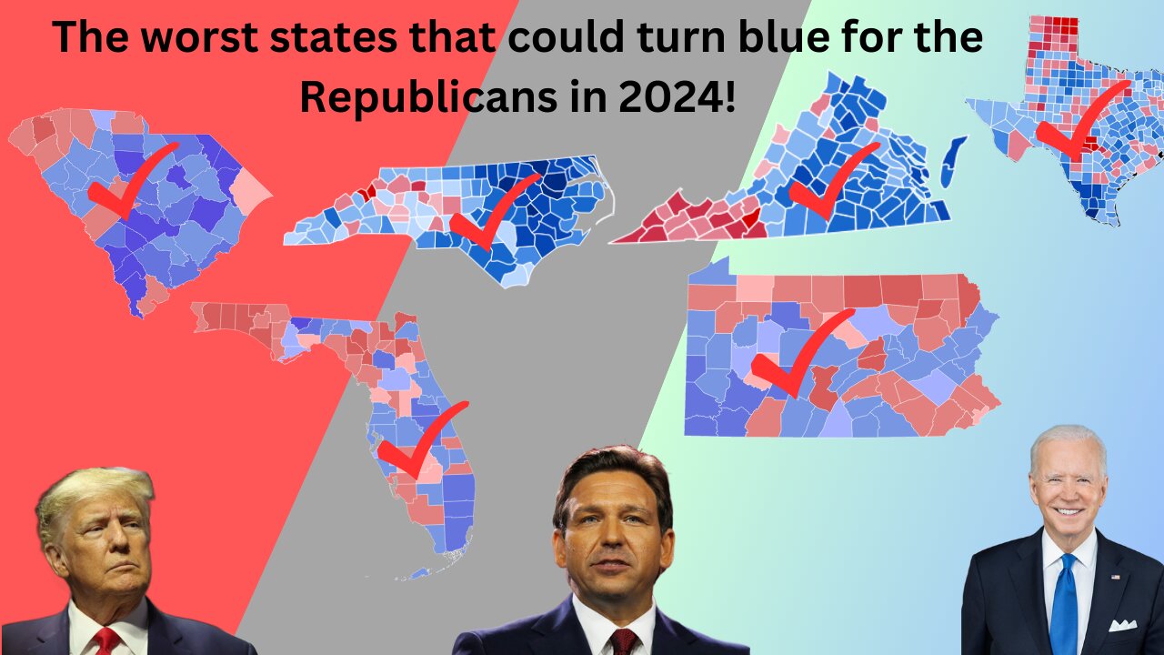 The worst states that could turn blue in 2024!