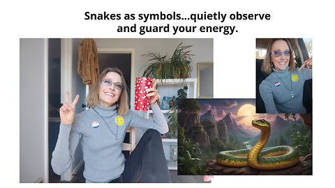 Snakes as symbols...quietly observe and guard your energy.