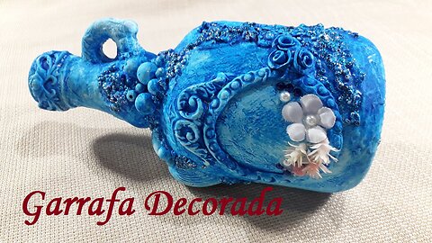 GARRAFA DECORADA MIXED MEDIA @lucibuzo ​