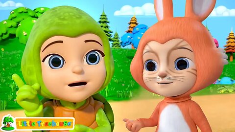 The Story of Hare and Tortoise + More Kids Songs & Cartoon Videos by Little Treehouse