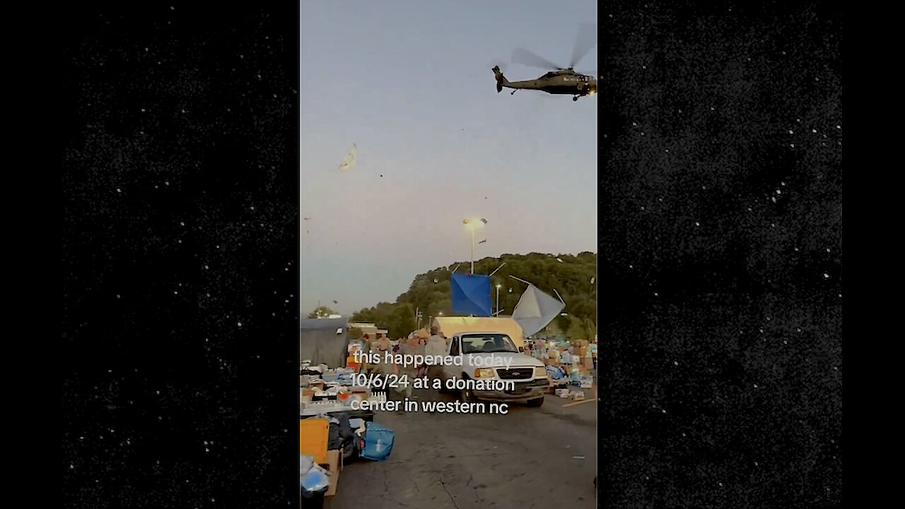Unmarked 'Military Style' Helicopter Swoops Down, Destroys Staging Area for Flood Supplies In NC