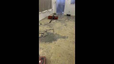 Prepping for concrete grinder