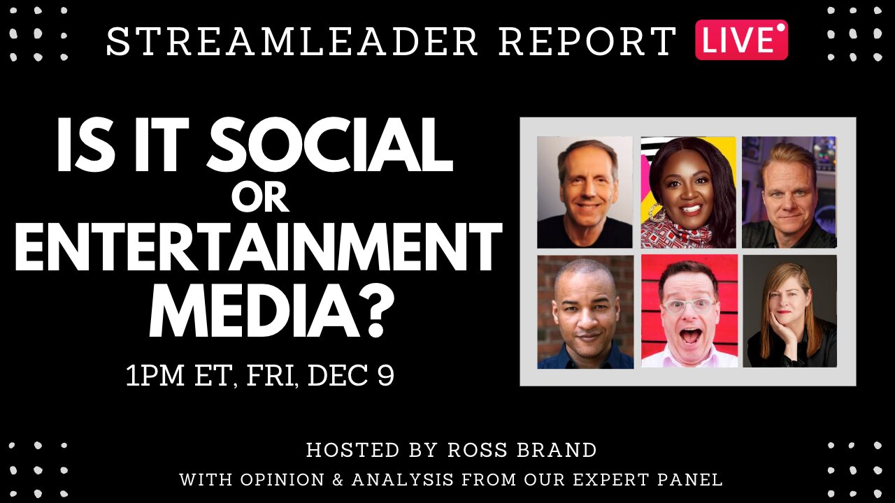 Social Media isn't Social, It's Entertainment Media - Live Panel