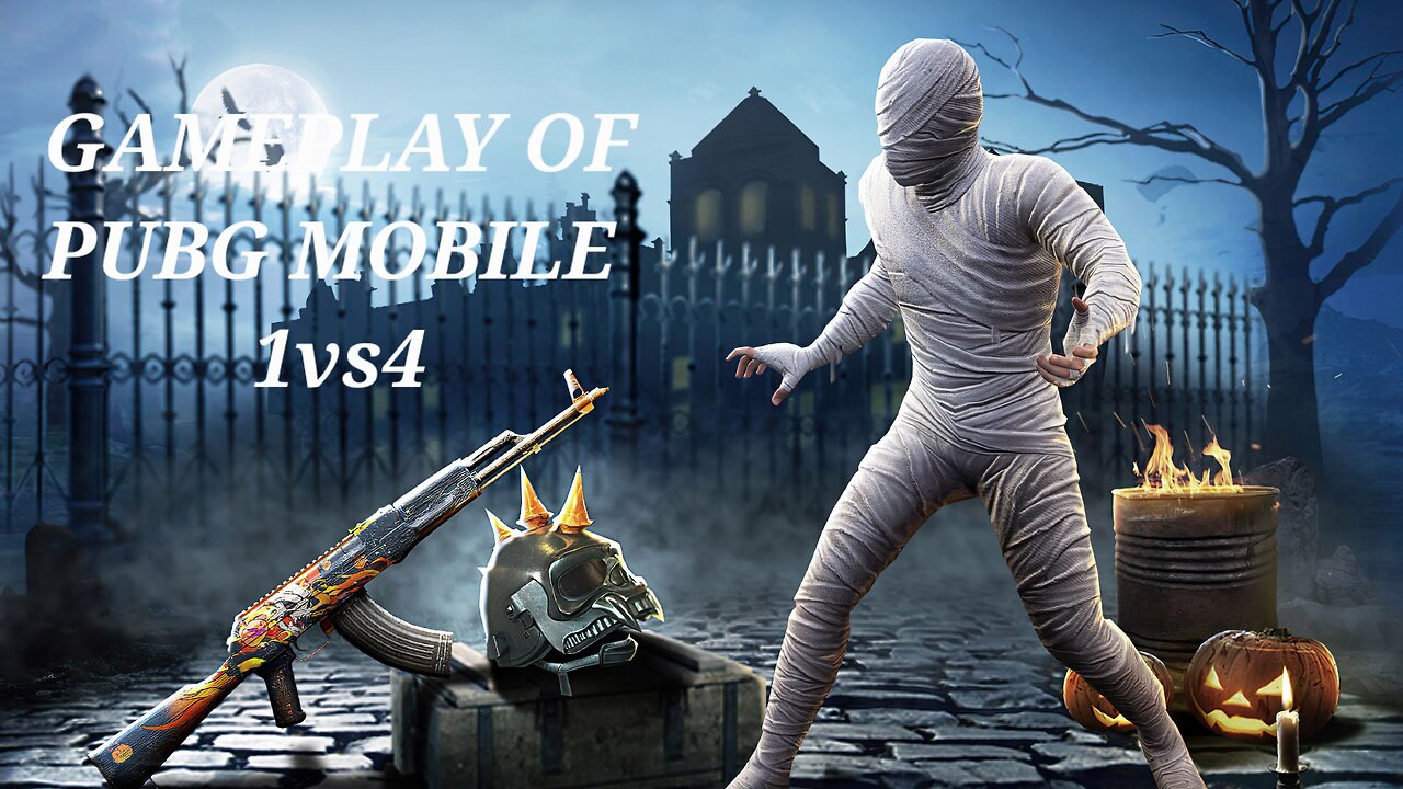 Gameplay of pubg mobile 1vs4