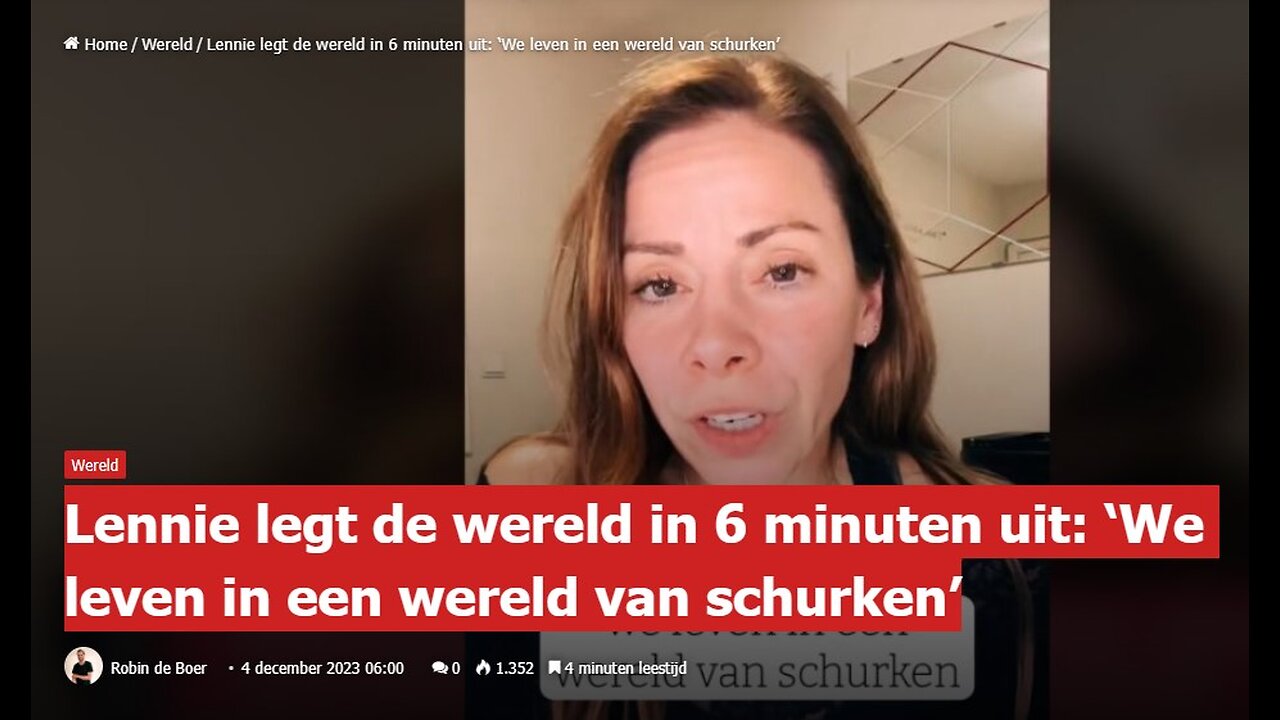 Lennie legt de wereld in 6 minuten uit ‘We leven in een wereld van schurken’ 03-11-2023