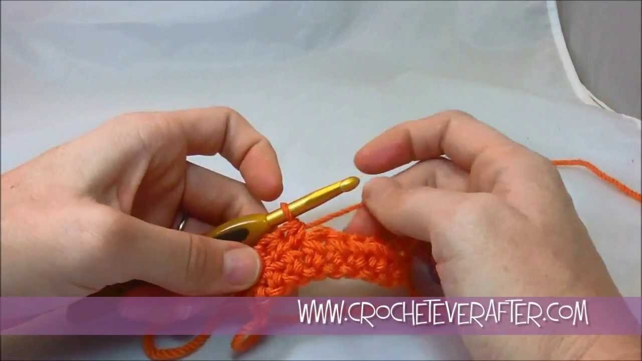 Left Hand Half Double Crochet Tutorial #4: HDC in the Middle of the Row