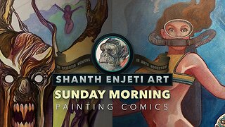 🔴 LIVE! Sunday Morning Painting Comics | Live at the CG Waffle Lodge!