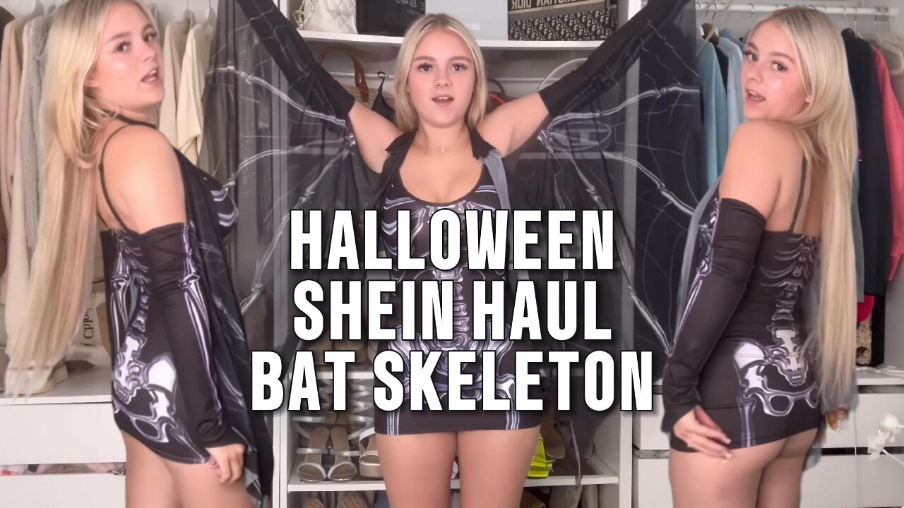 Brooke's Halloween Shein Haul Bat Skeleton 4K HD #BrookeMarsden #marsdenit