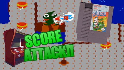 Dig Dug II (NES) 32-Round High-Score Attack!!