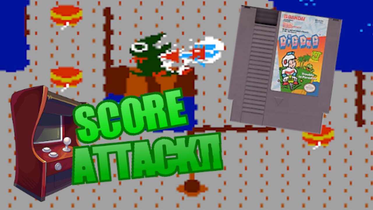 Dig Dug II (NES) 32-Round High-Score Attack!!