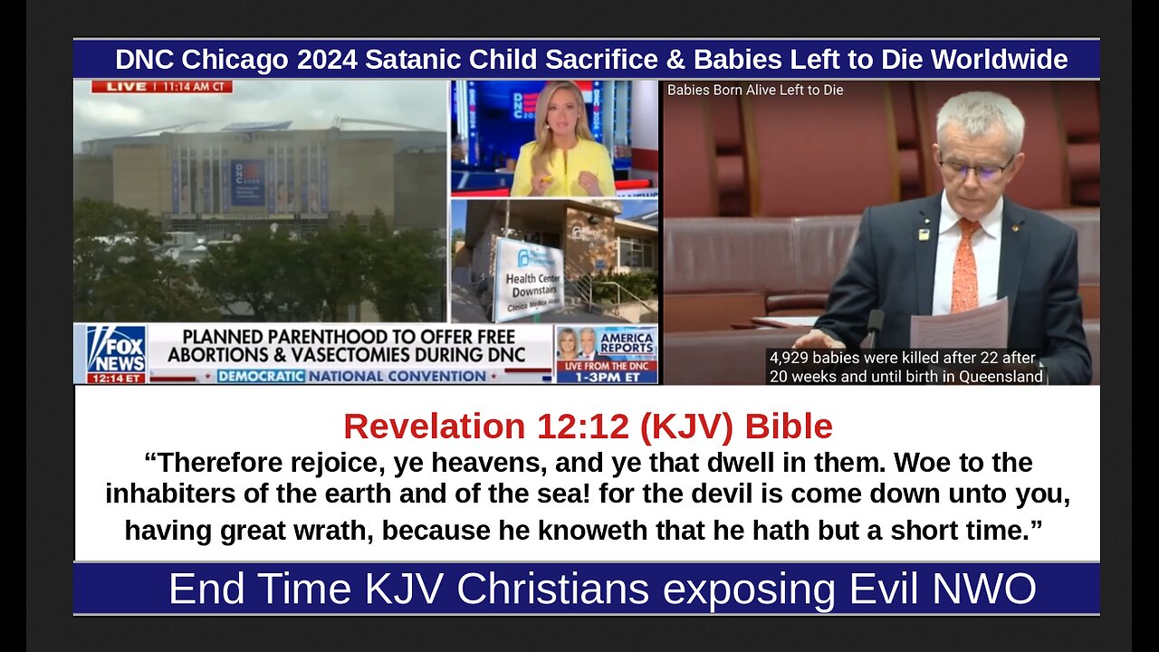 DNC Chicago 2024 Satanic Child Sacrifice & Babies Left to Die Worldwide