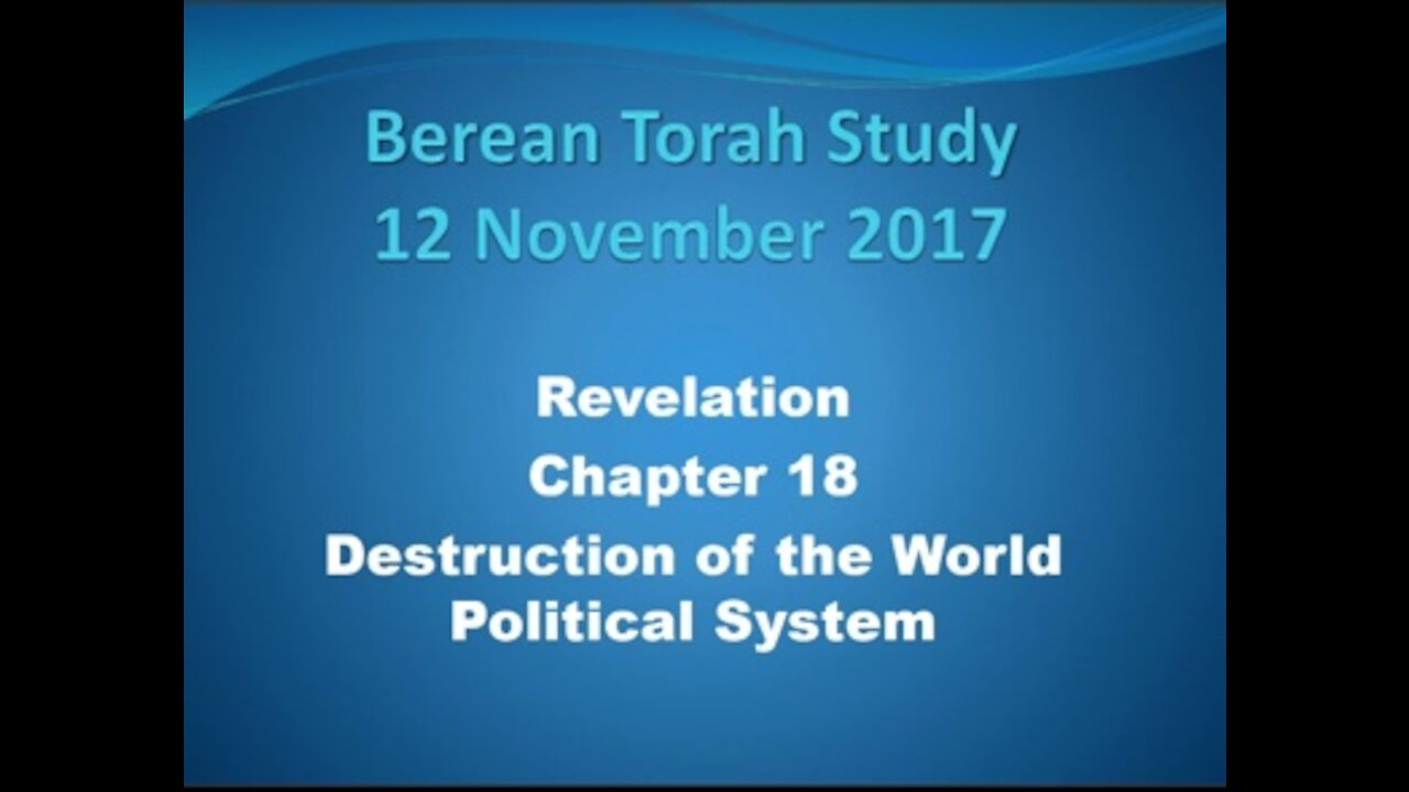 Rev 18 Destruction of the World's Political System category