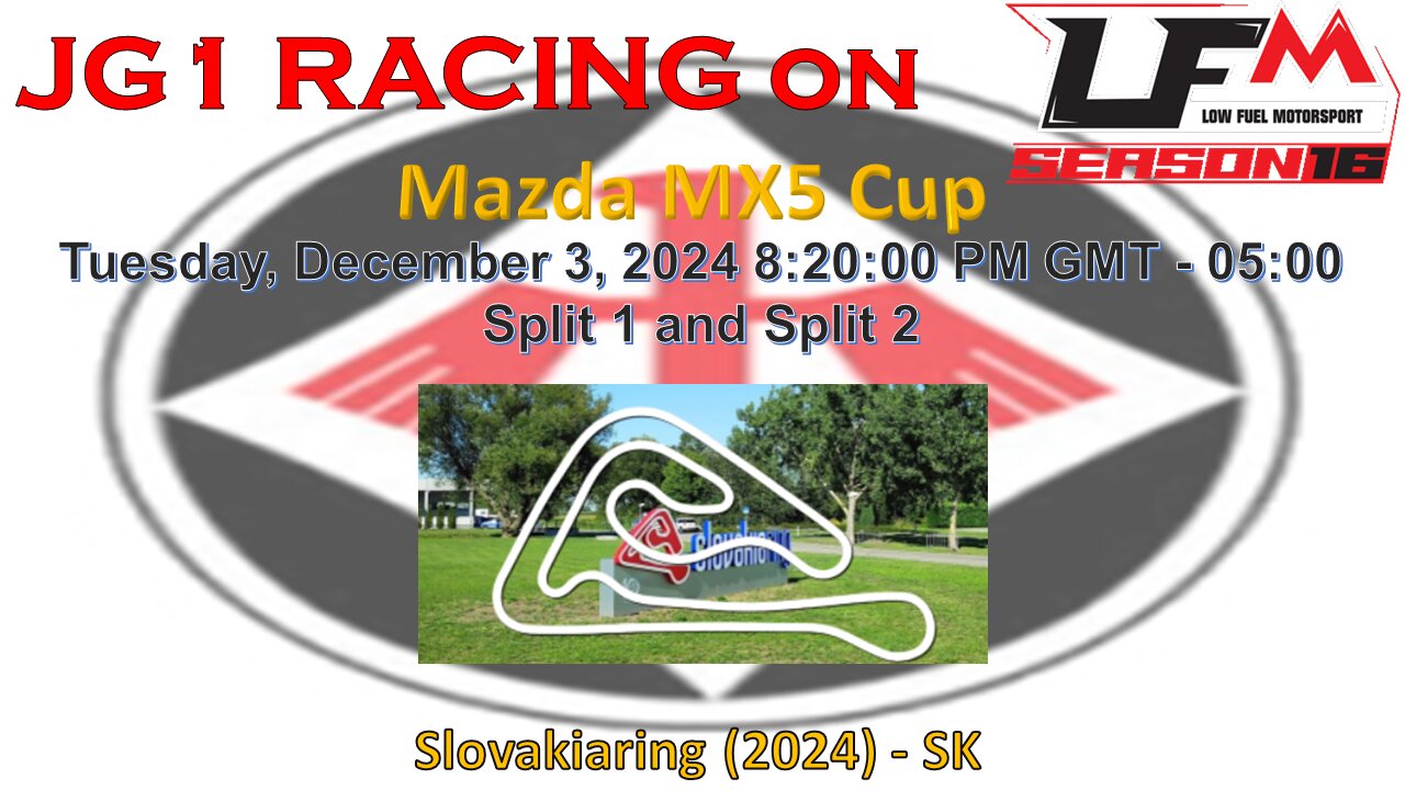 JG1 RACING on LFM - Mazda MX5 Cup - Slovakiaring (2024) - SK - Split 1 & 2