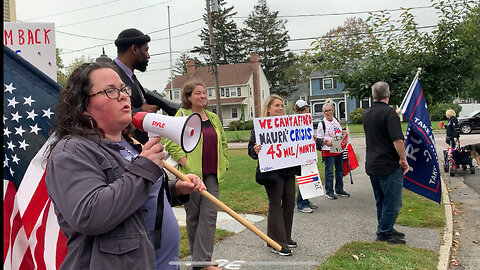 END MIGRANT FUNDING! In front of Maura Healey's house, Saturday October 7, 2023