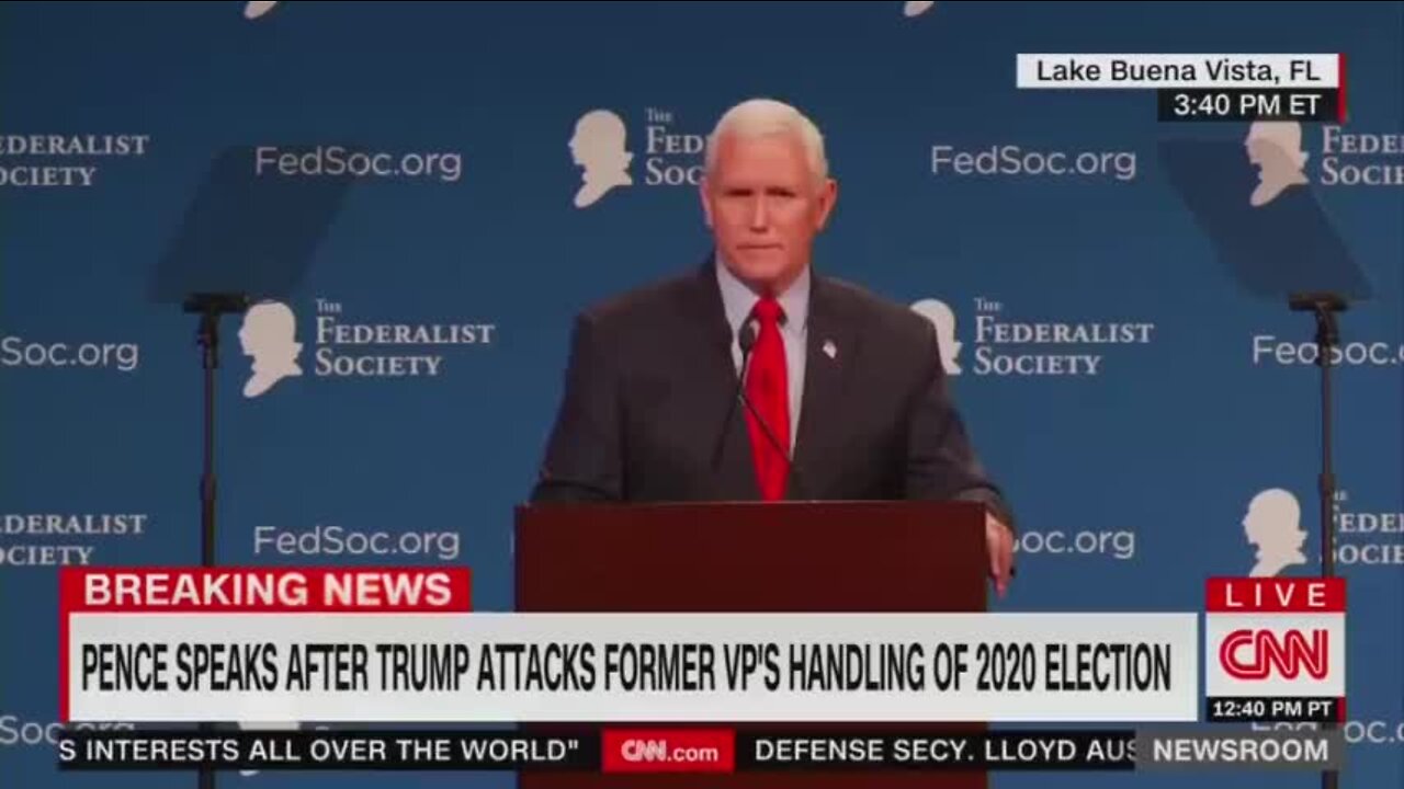 Once A Traitor, Always A Traitor: Pence: Trump Is Wrong, I Had No Right To Overturn 2020 Election