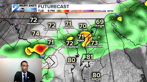 More Chance of Storms for Tuesday