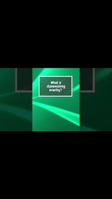 What is stonewalling exactly #shorts