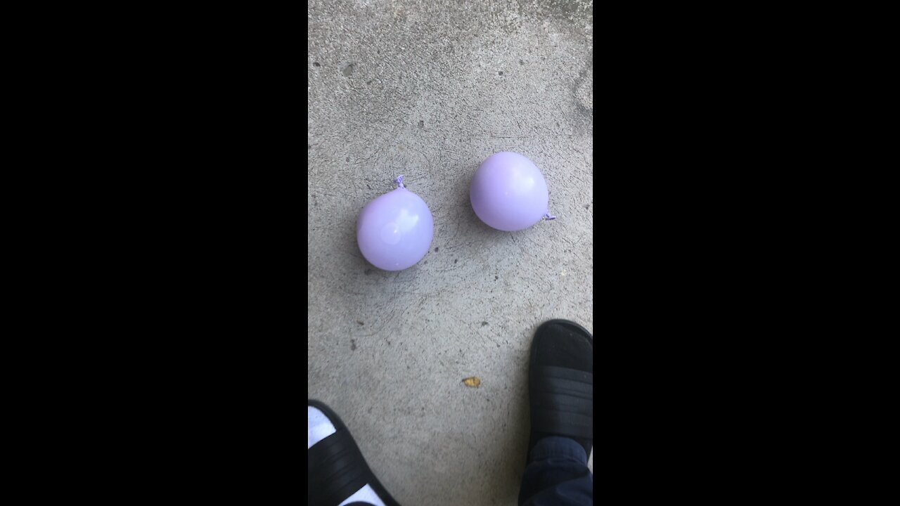 2 Water balloons VS ground