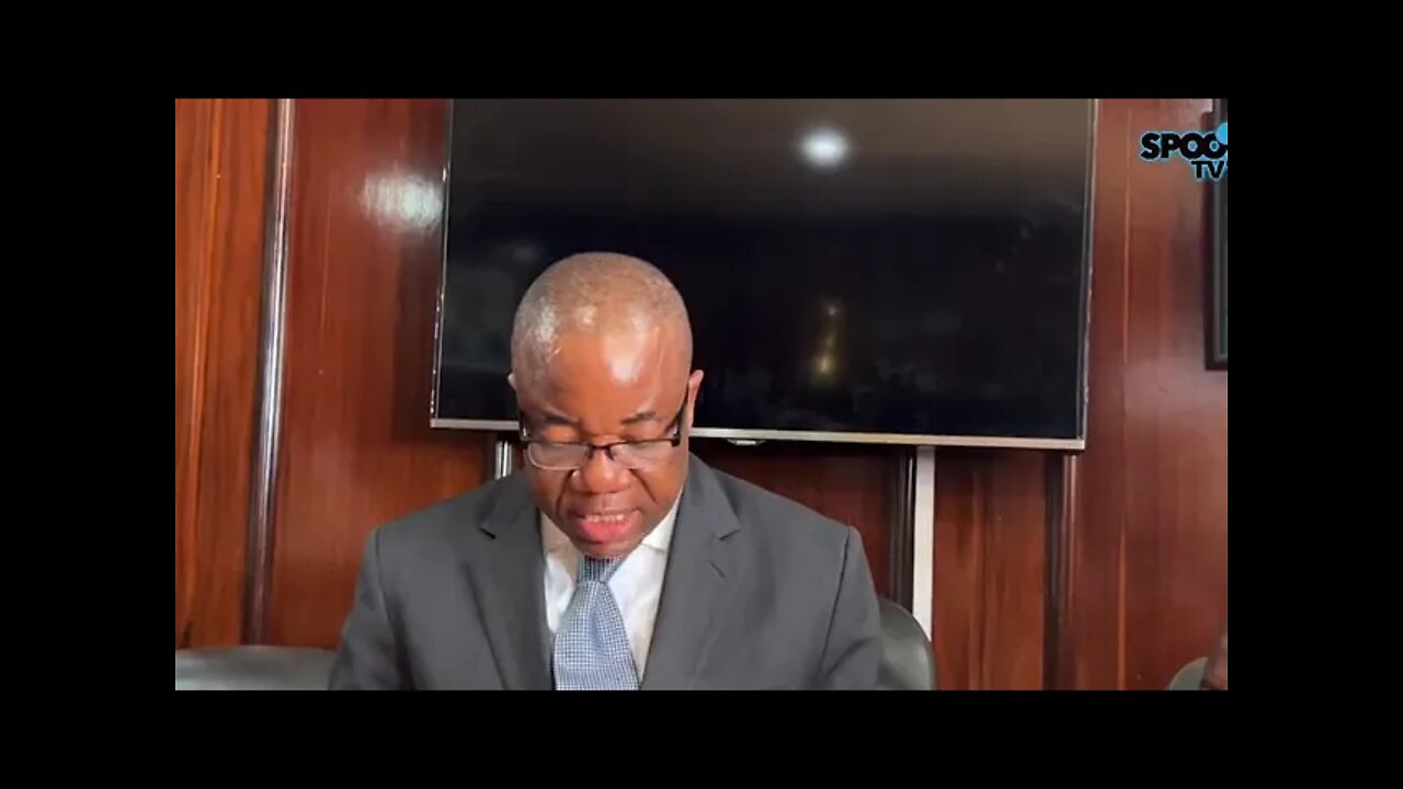 Liberia Justice Minister speaks to the media