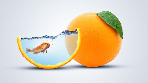 Photo Manipulation in Photoshop | Orange and Fish