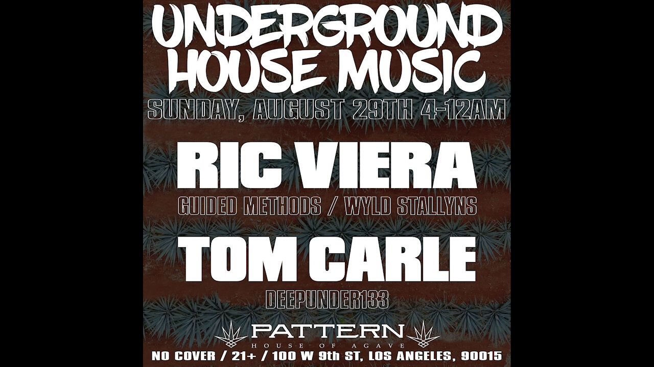 Ric Viera w/ Tom Carle - Pattern Bar - Amigos Sunday EP4 - LIVE House Music (08/29/2021)