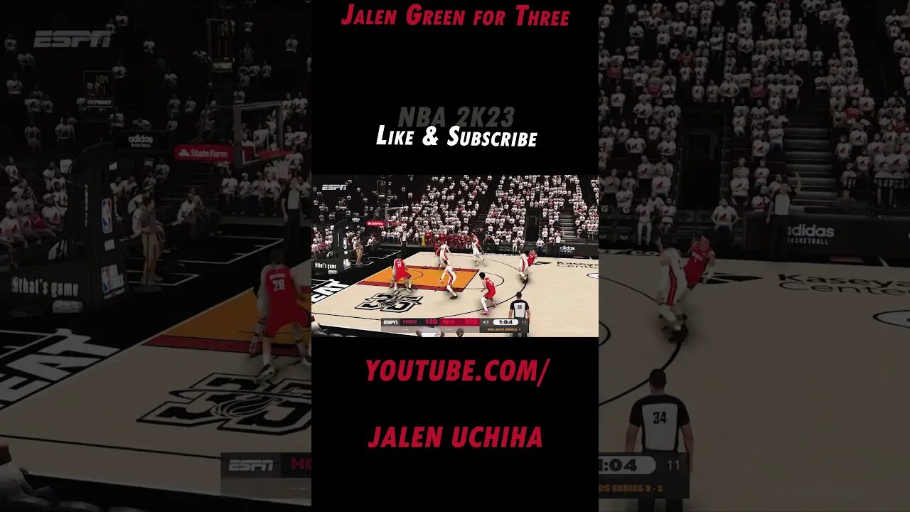 Jalen Green for Three #2023 #nba #2k23 #jalen green #jalen uchiha #shorts