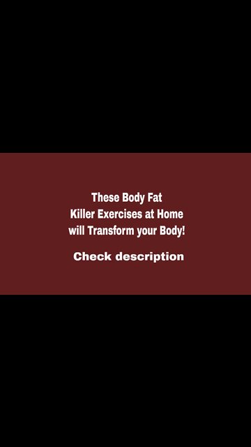 These Body Fat Killer Exercises at Home will Transform your Body! #shorts